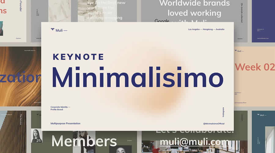 Muli Minimalist free keynote presentation template