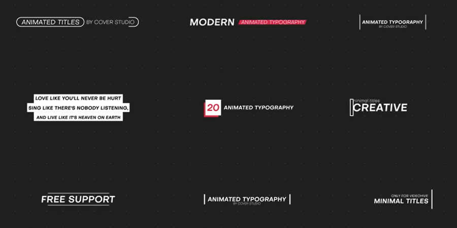 Minimal After Effects Templates