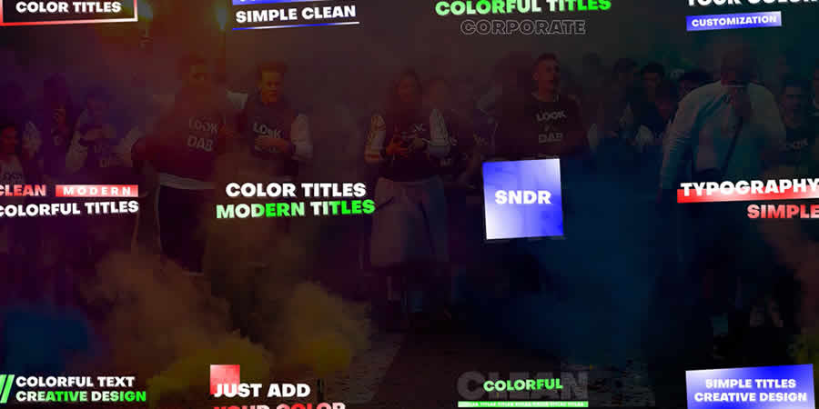 Colorful After Effects Text Titles Templates
