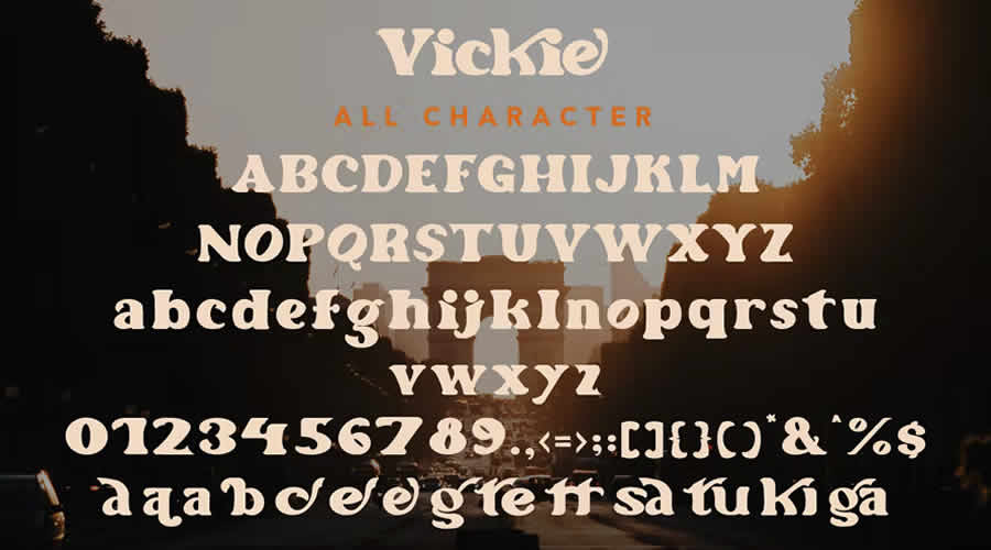 Free Retro Vintage Font Family Vickie