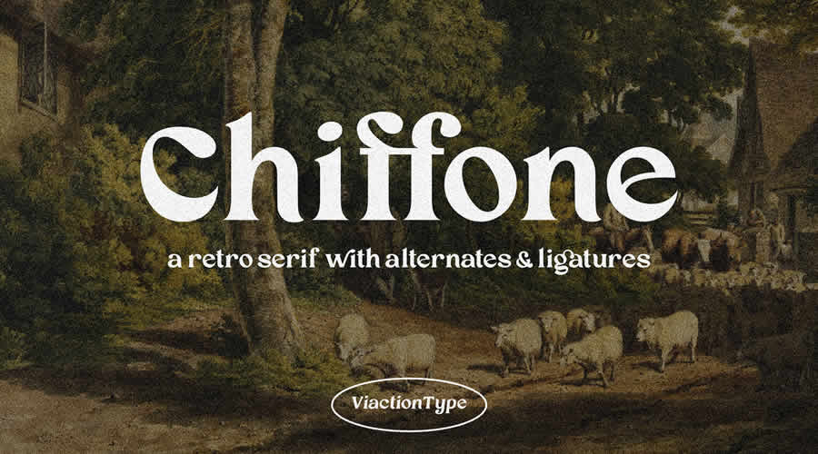 Free Retro Font FamilyVT Chiffone