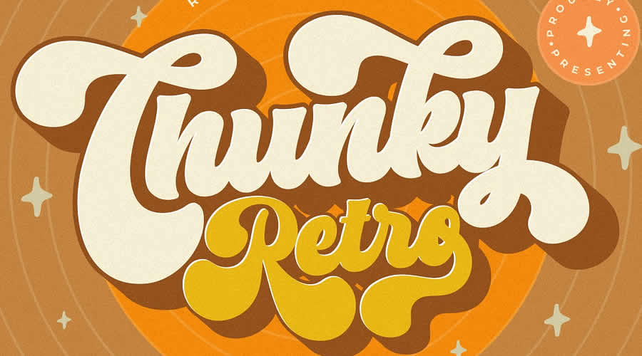 Free Chunky Retro Font Vintage Family