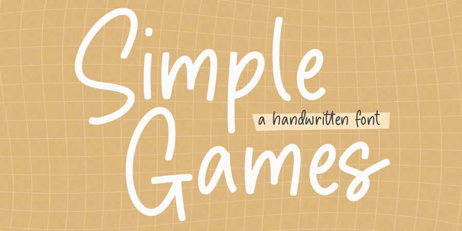 Simple Games Handwritten Gaming Font Video Games