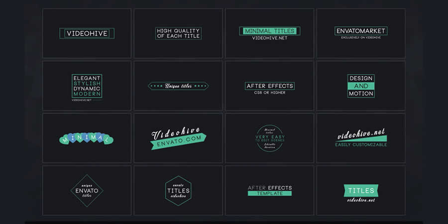 Minimal After Effects Title Templates