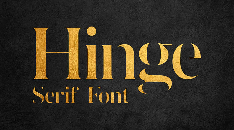 Hinge Free Stencil Serif Font