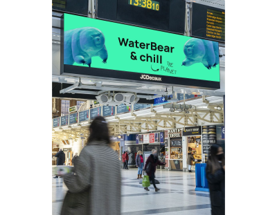 WaterBear advertisement at London’s Liverpool Street station