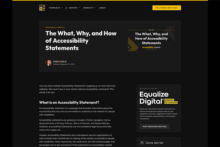 The What, Why, and How of Accessibility Statements