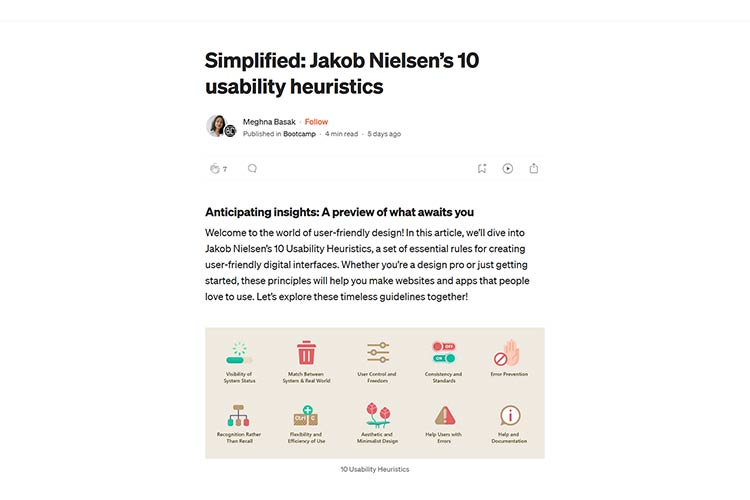 Simplified: Jakob Nielsen's 10 usability heuristics