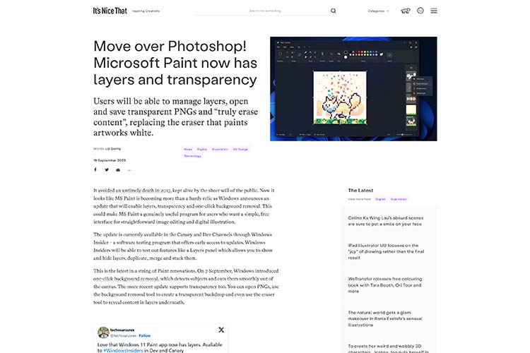 Move over Photoshop! Microsoft Paint now has layers and transparency