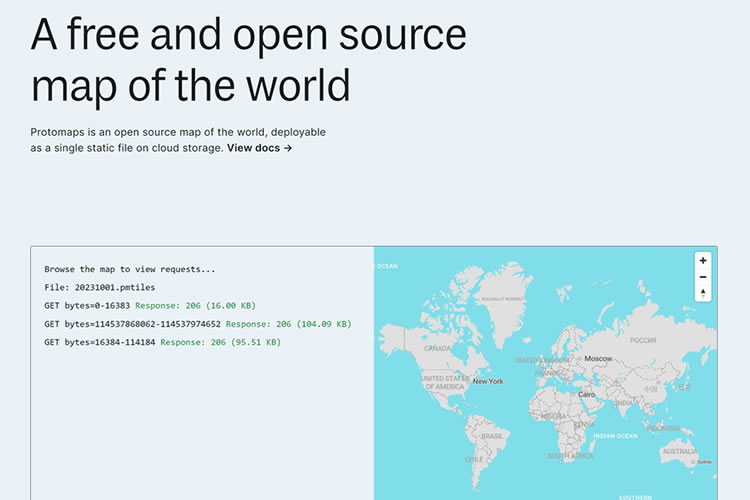 Protomaps Open-Source World Map
