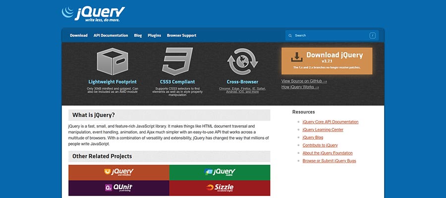 The jQuery library continues to be widely used.