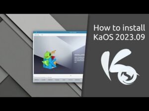 How to install KaOS 2023.09