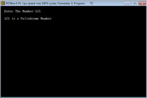 C++ program for Palindrome Number using While Loop