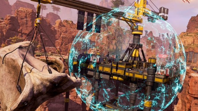 A Crypto Ultimate being used on the Kings Canyon map in Apex Legends.