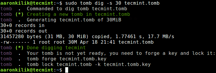 Tomb - A File Encryption and Personal Backup Tool for Linux
