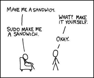 XKCD sudo sandwich comic