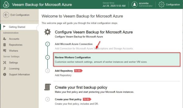 Veeam Backup for Microsoft Azure: configuration – pt.3