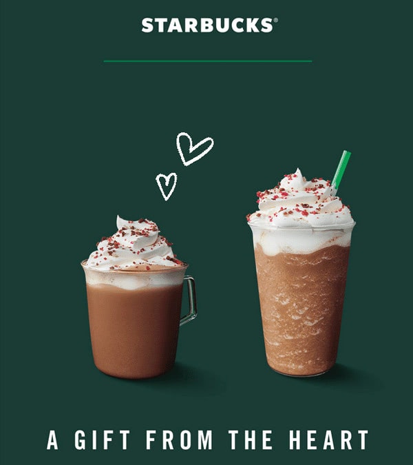 Email Newsletter from Starbucks