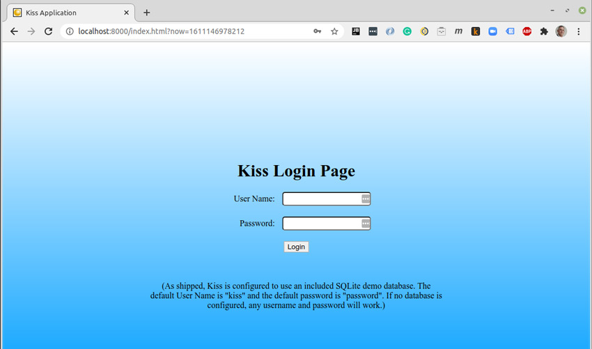 KISS Browser Localhost