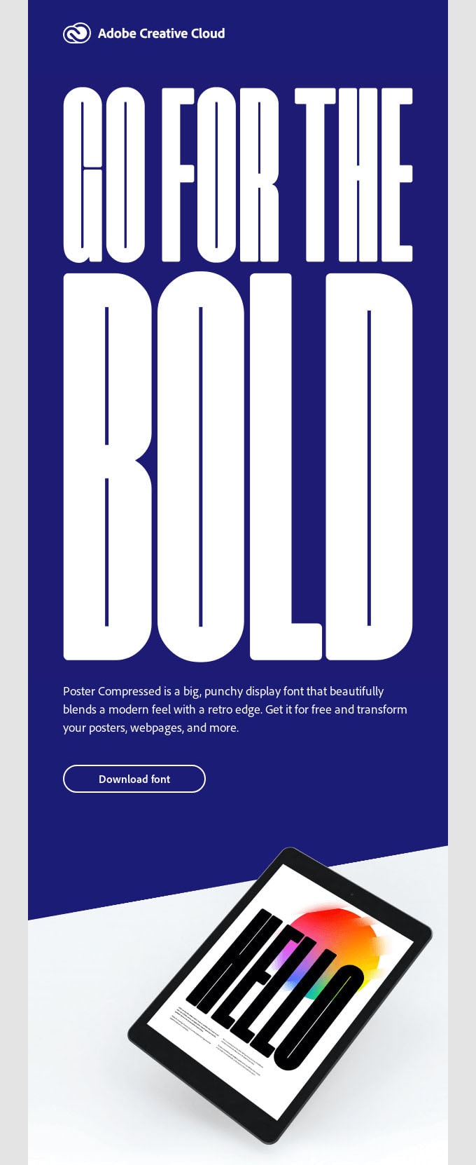 Adobe Email Big Bold Typography