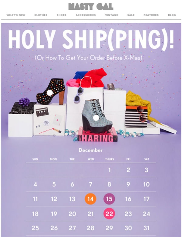 Email Newsletter from Nasty Gal