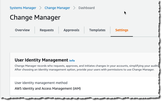 Change Manager Settings