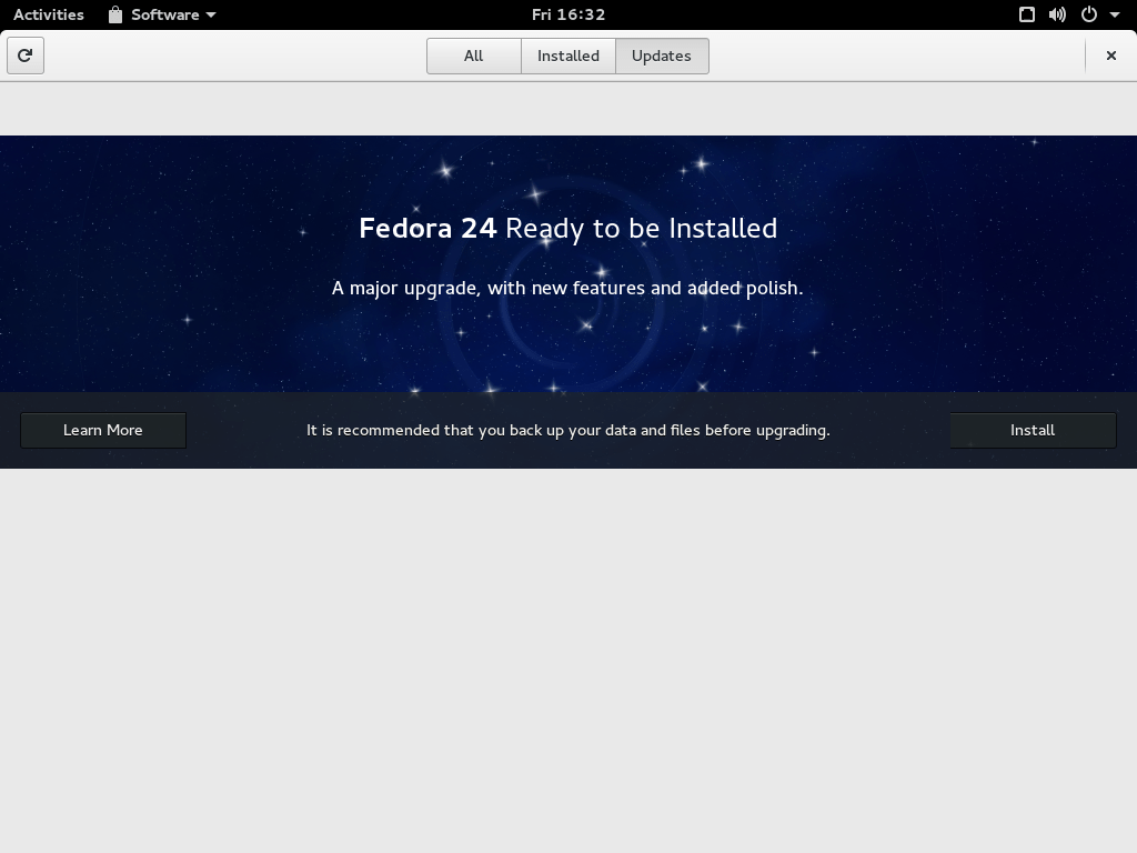 Fedora System Upgrade