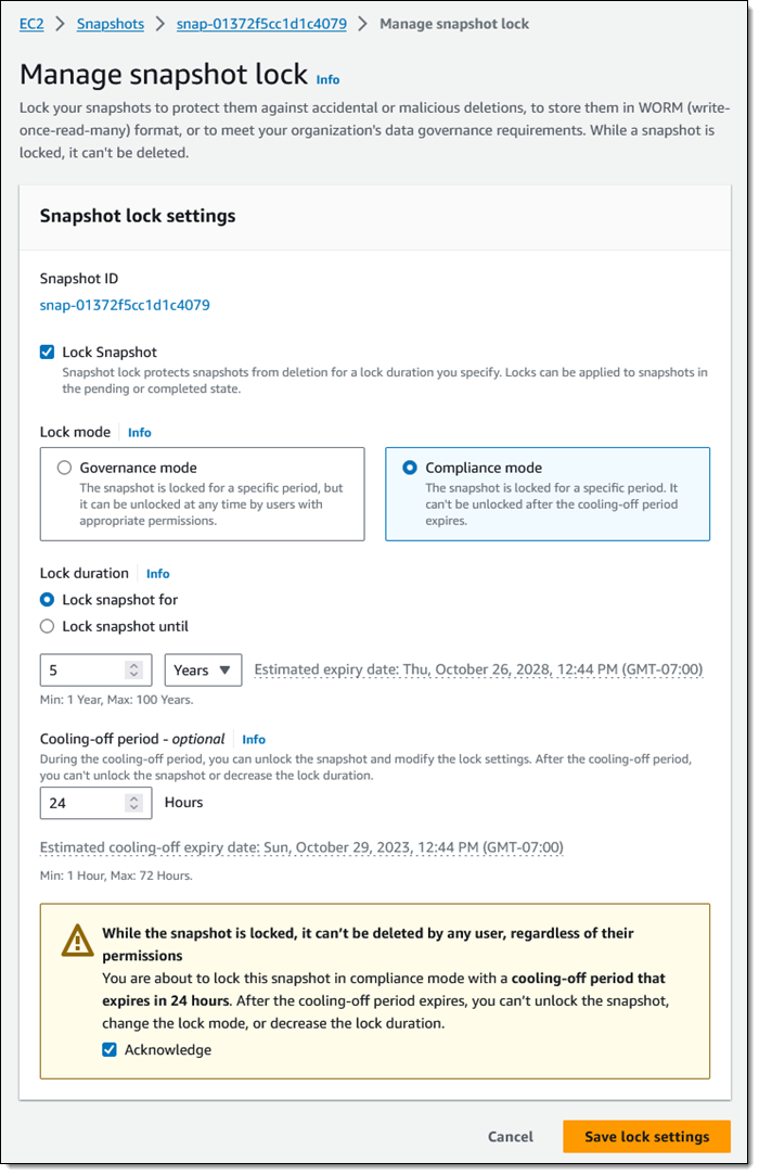 New – Amazon EBS Snapshot Lock | Amazon Web Services