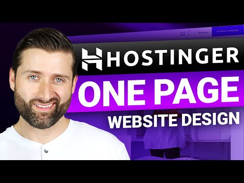 Hostinger ONE PAGE WEBSITE Building TUTORIAL (step-by-step guide)