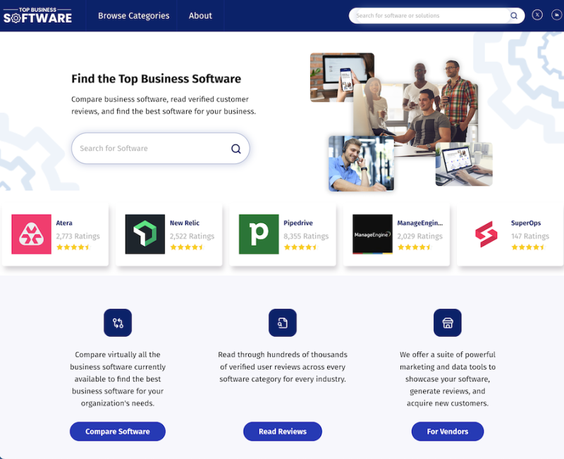 Top Business Software B2B Software Vendors